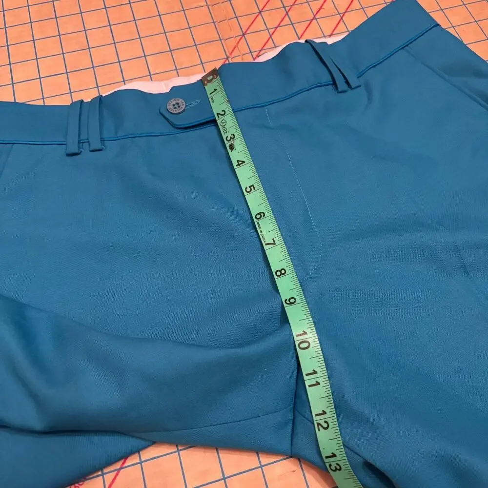 IJP Design Ian Poulter Golf Trousers Teal‎ Vibrant Blue Mens 34 *FLAW